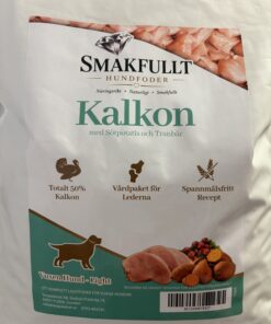 Smakfullt hundfoder Kalkon
