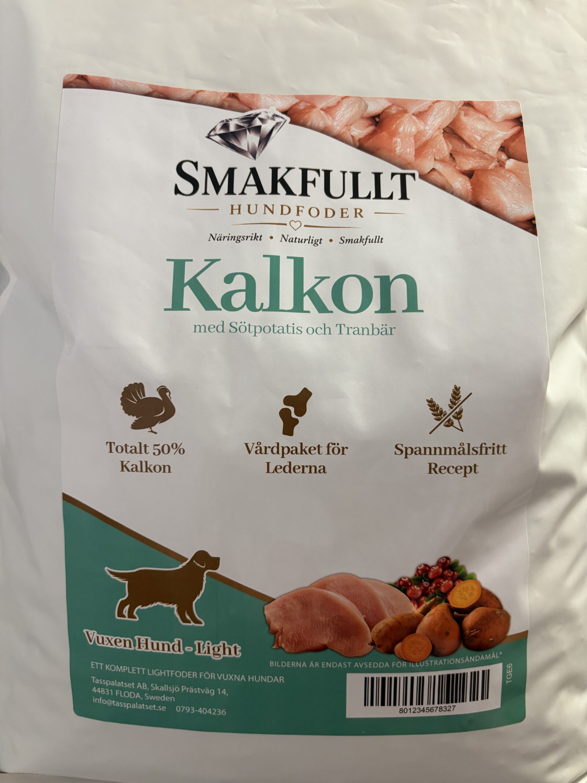 Smakfullt hundfoder Kalkon